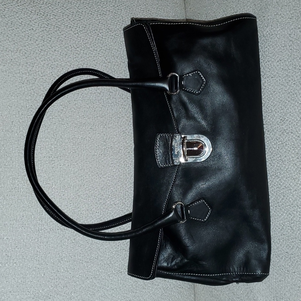 Prada Semitracolla Vitello Daino Nylon & Leather Shoulder Bag Purse - Picture 16 of 16